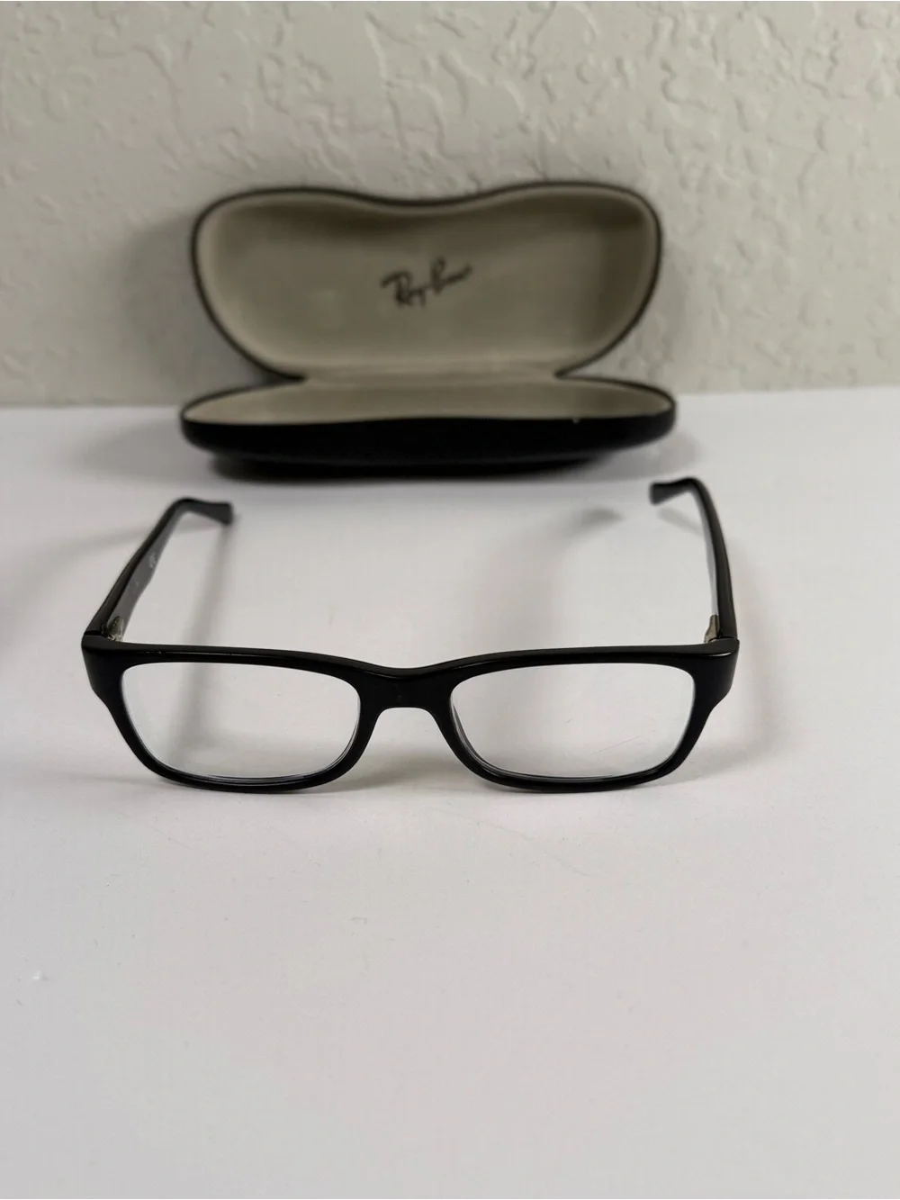 Ray-Ban Black Rectangular Eyeglass Frames w/ Original Case RX